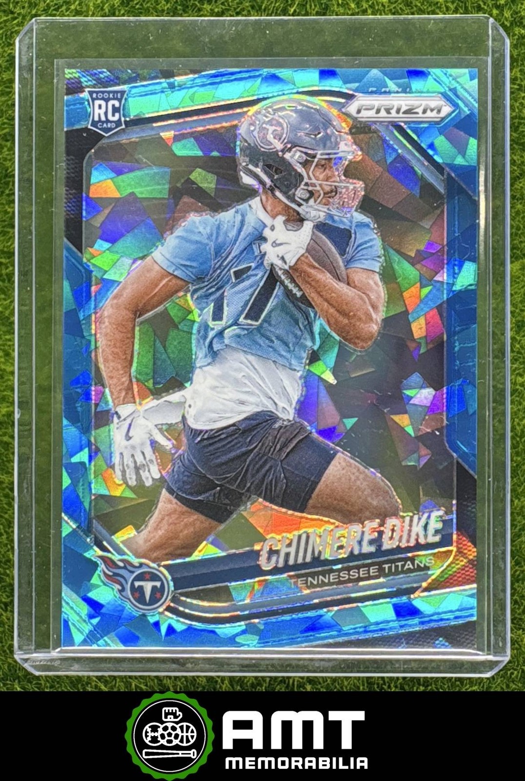 Chimere Dike RC 2025 Panini Prizm Blue Ice 37/99 Tennessee Titans #396