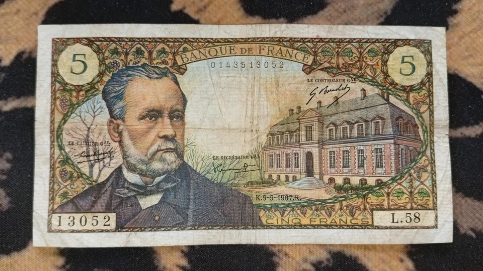 Billet 5 Francs Pasteur 5/5/1967 - Photo 1/2