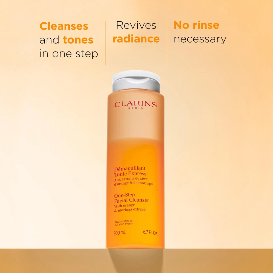 Limpiador facial Clarins One-Step con extracto de naranja 6,8 onzas Foto 2 de 4