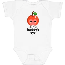 Inktastic Apple Of My Daddy's Eye Cute Red Apple Baby Bodysuit Children Daddy