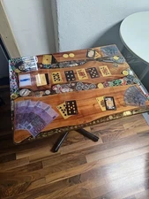 🎲 Unique Casino Poker Table – Epoxy Resin Artwork 🎲 Rolex, Goldcoins, Rare