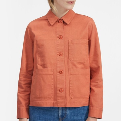 #ad #ad Everlane Sz XS The Chore Orange Cotton Casual Light Button Front Jacket C $49.29
