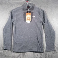 The North Face TKA 100 Glacier 1/4 Zip Fleece Mens Vanadis Gray S Polartec