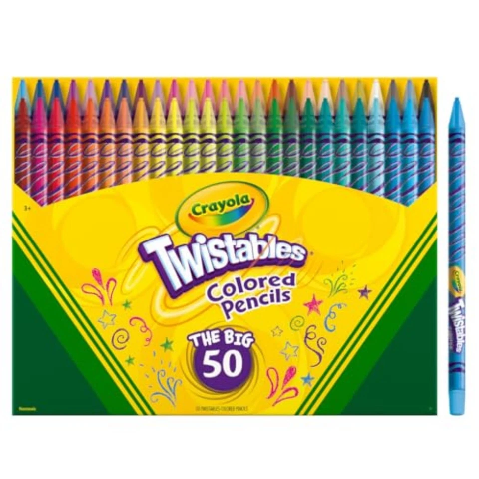 Crayola Twistables Colored Pencil Set (50ct), Stocking Stuffer for Kids & Teens, - Image 3 of 4
