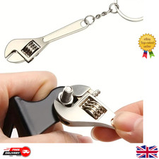 1pc Creative Adjustable Wrench Spanner Keychain Metal Tool Key Ring