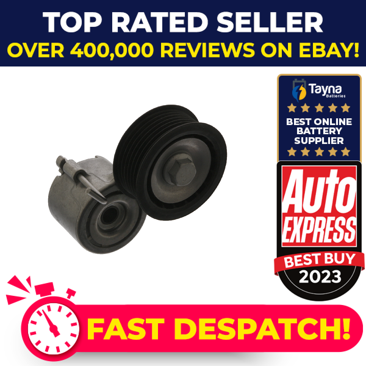 Aux Belt Tensioner fits AUDI Q7 4L, 4MB 3.0 10 to 19 Drive V-Ribbed 06E903133AB
