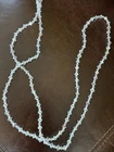 Iridescent Clear Bead Necklace Vintage 52 Inches Long Costume Jewelry