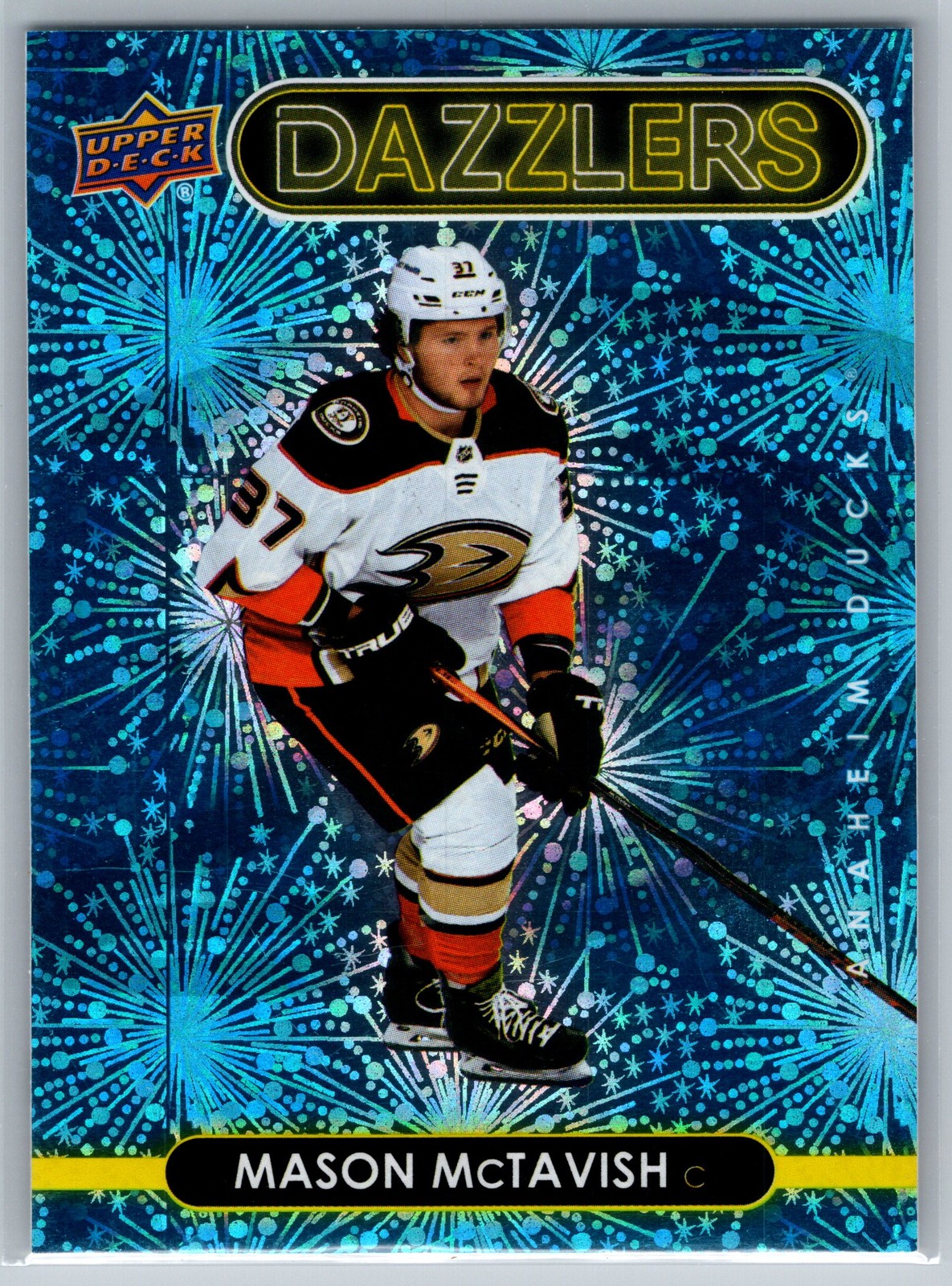 2021 Upper Deck Mason McTavish Dazzlers Blue #DZ-51 Anaheim Ducks