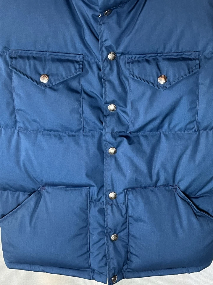 Etiqueta The North Face Vintage Años 80 Plumón de Ganso Azul Y Marrón Tostado Para Hombre Talla Pequeña Foto 3 de 4