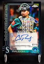 2025 Topps Chrome Cal Raleigh Black Auto /10 Mariners SP SSP 