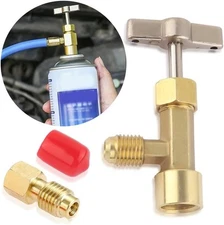 R134A Can Tap,Puncture Style AC Refrigerant Tap Valve with Adapter -  FREE SHIP