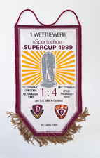 Fußball Wimpel DDR  Oberliga Dynamo Dresden  BFC Dynamo Berlin  Supercup 1989