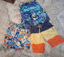 3 Pair Of Boys Size 7-8 M Swim Trunks