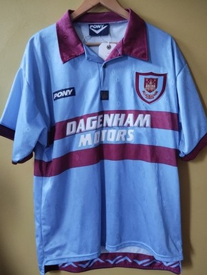 Original Original West Ham 1995-97 Auswärtstrikot Pony Large sehr guter Zustand 