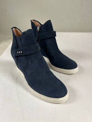 Linea Paolo Camo Pattern Wedge Sneaker | Mercari Paolo Navy Suede Wedge Sneakers display picture 1