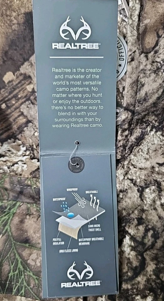 Realtree Youth Waterproof APX Camo Insulated Hunting Parka Coat Youth XS NWT - Image 4 of 4