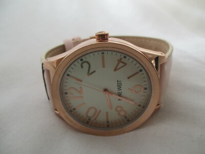 Nine West Round Face, Gold and Brown Leather Watch Amazon.com: Nine West Women main image 2