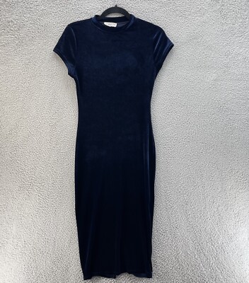 Bloom In the City Velvet Dress Women Small Navy Blue Whimsical Whitchy  Grunge | eBay