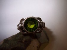 WMM Werner Müller Mannheim-2-Damski-Akt-Pierścionek-zielony-Kolorowy kamień-935s 