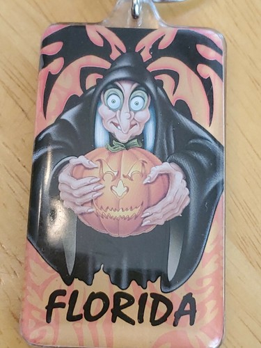 Disney Villians Wicked Witch 4"×1.25" Lucite 2-Sided Keychain NWT - Picture 5 of 12