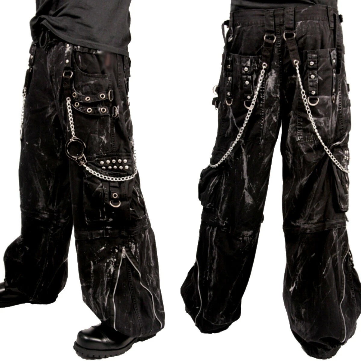 Gothic Jeans Apocalyptic Punk Tripp Emo Pants/USA Mechanic Acid Goth Cyber  Pants