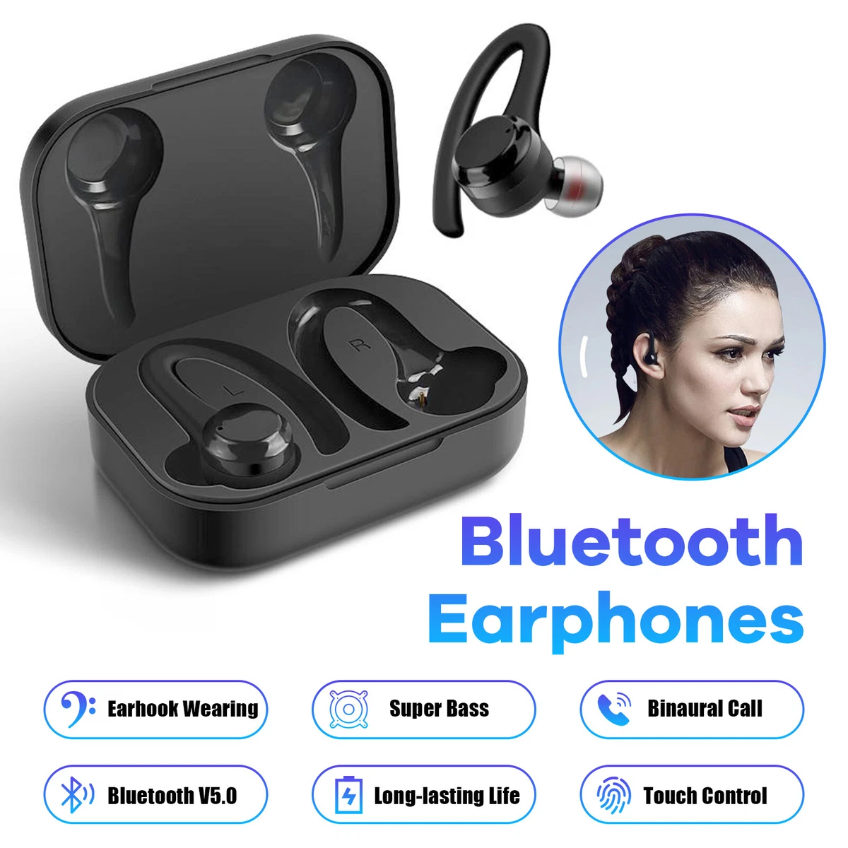 Audifonos inalambricos Bluetooth 5.0 Auriculares Para Telefonos