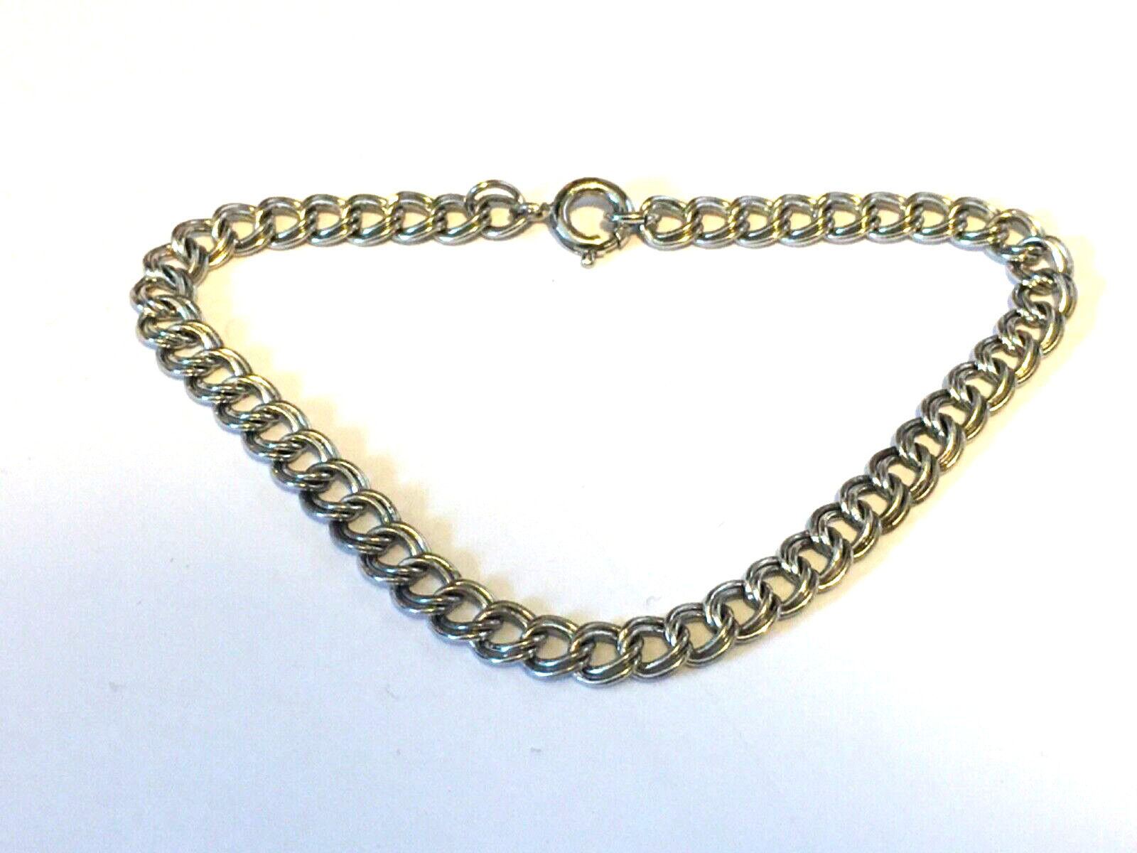 Vintage  925 Solid Sterling Silver Double Curb Li… - image 1