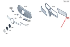 Mercedes-Benz GLE W167 Front Left Upper Grille A1678883201