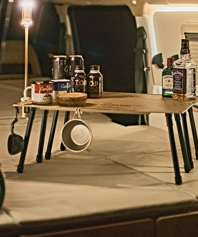 Cargo container] Camping shelf side folding table master shelf