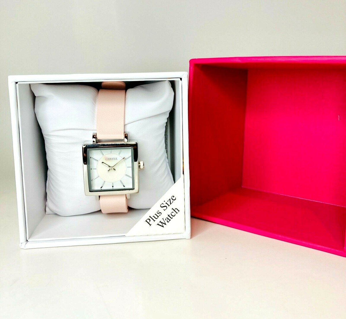 Geneva Womens Pink Strap Watch Jcp3027ST Quartz Women Casual Watch Square  Face