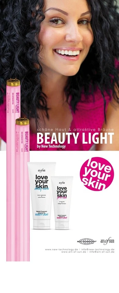 NEW TECHNOLOGY BEAUTY LIGHT red 160W 176cm - für vollkommene Bräune und schöne & glatte Haut