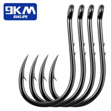 50~200Pcs Fishing Hooks Baitholder Fishing Hooks Sharp Barbed Offset Hook