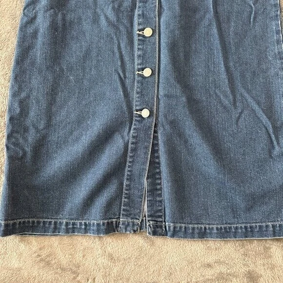 Maxi Falda De Colección Dockers Denim Botón Delantero Para Mujer Talla 10 Foto 2 de 4