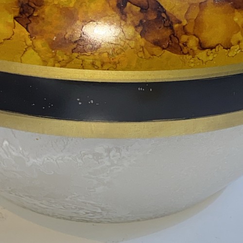 Vintage Italian MB Arte Murano Glass Hand Painted Covered Dish 10.5” X 7” - Picture 20 of 23