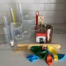 Science Lab Experiment Equipment Kit High School Beakers Cylinders Home School