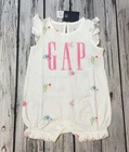 Baby Gap Girls 12-18 Months Floral Logo Shorts Romper. Nwt