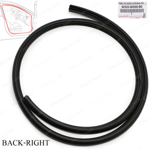 For Toyota Vios 2003 - '06 Rear Right Opening Door Rubber Weatherstrip Seal - Picture 1 of 9
