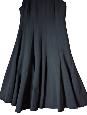 Calvin Klein A-Line Pleated Black Dress Size 4P Slimming | eBay