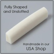 AlwaysHandCrafted UNSLOTTED BONE NUT Blank handmade for Guitar - 43mm / 1 11/16"