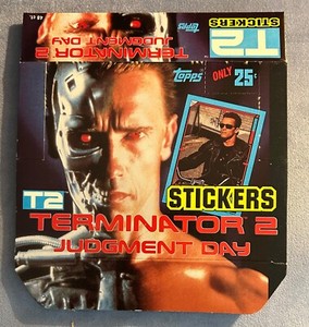 TERMINATOR 2  JUDGEMENT DAY  STICKERS  TOPPS  1991  BOX ONLY  NO STICKERS  T2