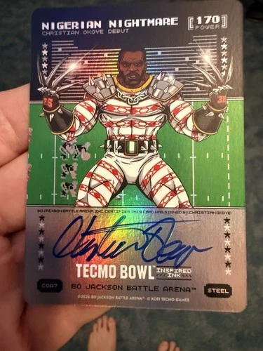 Bo Jackson Battle Arena 2021 Nigerian Nightmare C07 Steel Hologram Auto Okoye