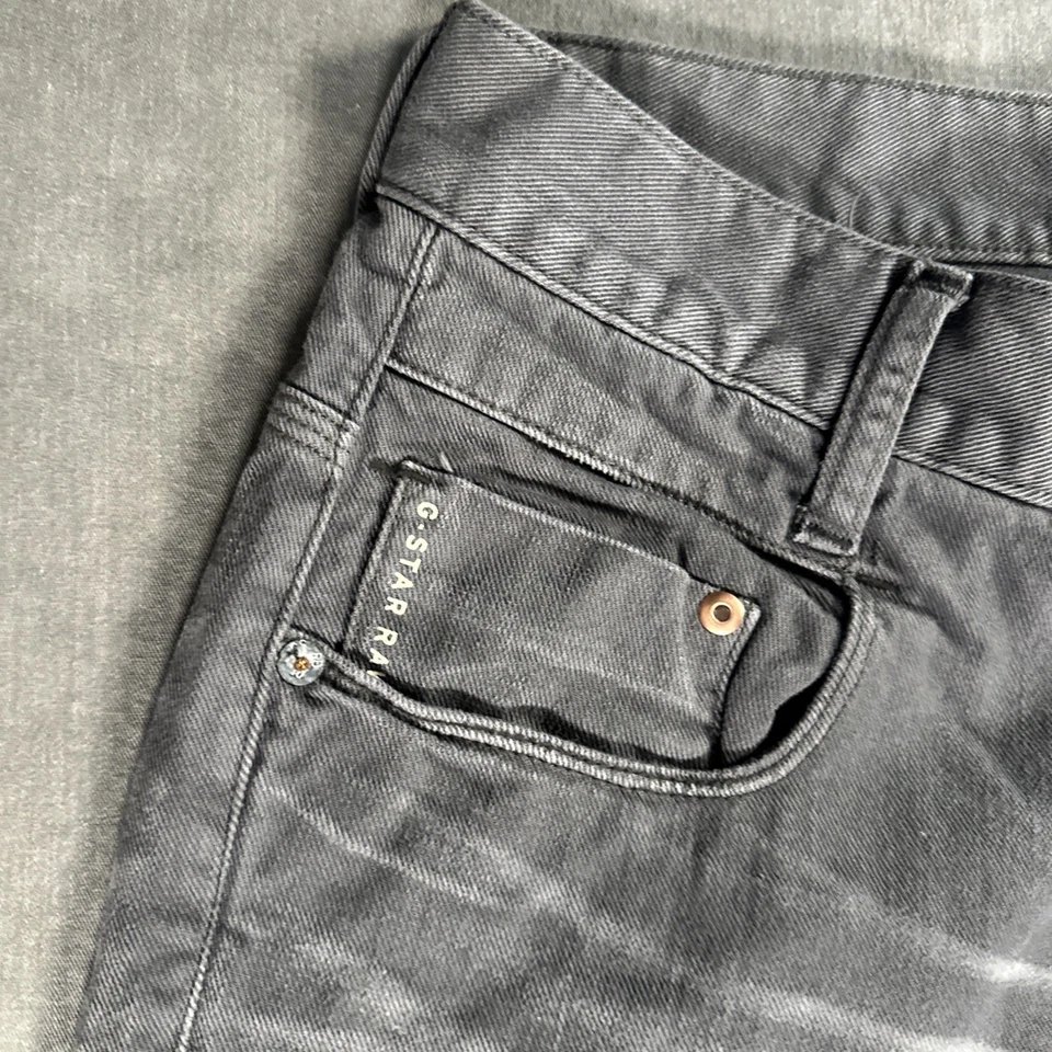G-STAR RAW Denim NEW RADAR SLIM COJ Jeans Gray W30 L28 Button Fly Y2K Hemmed - Image 2 of 4