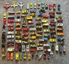 Vintage Lot of 105 Pieces mostly Matchbox Diecast Cars Trucks Construction++