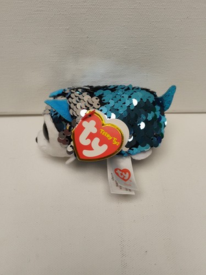 #ad #ad TY Teeny Tys Slush Husky Dog 4” FLIPPABLES SEQUINS April 30 Birthday UPC Marked $12.99