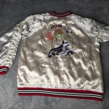 Evisu Mens XXL Reversible Sukajan Jacket Silv...