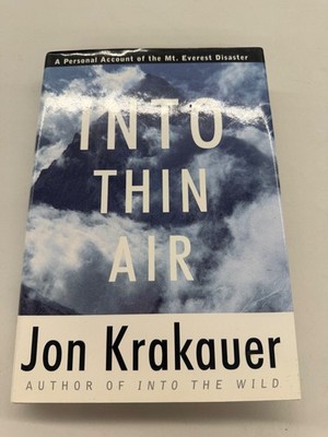 Into Thin Air Jon Krakauer 1997 Everest Disaster Nonfiction Villard Books