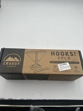 Craggy Games Hooks! XPLR RED Metal Ring Toss & Shot Ladder Game-Portable w/bag