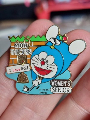Doraemon Pin Anstecker 2007 I love golf Collection Emaille Badge TV Asahi Japan