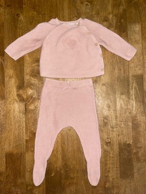 Zara baby 100% cotton pink two piece set. Size 0-3 months.
