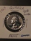 1963-P Silver Proof Washington Quarter 90% Silver Uncirculated Cameo